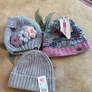 Pink and Multicolor wool hats